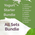 L. reuteri + L. rhamnosus + B. infantis + B. coagulans + L. gasseri + B. subtilis + B. longum + L. brevis + L. helveticus + B. clausii | All Sets Bundle | Yogurt Starter Bundle | Pack of 5 Sets